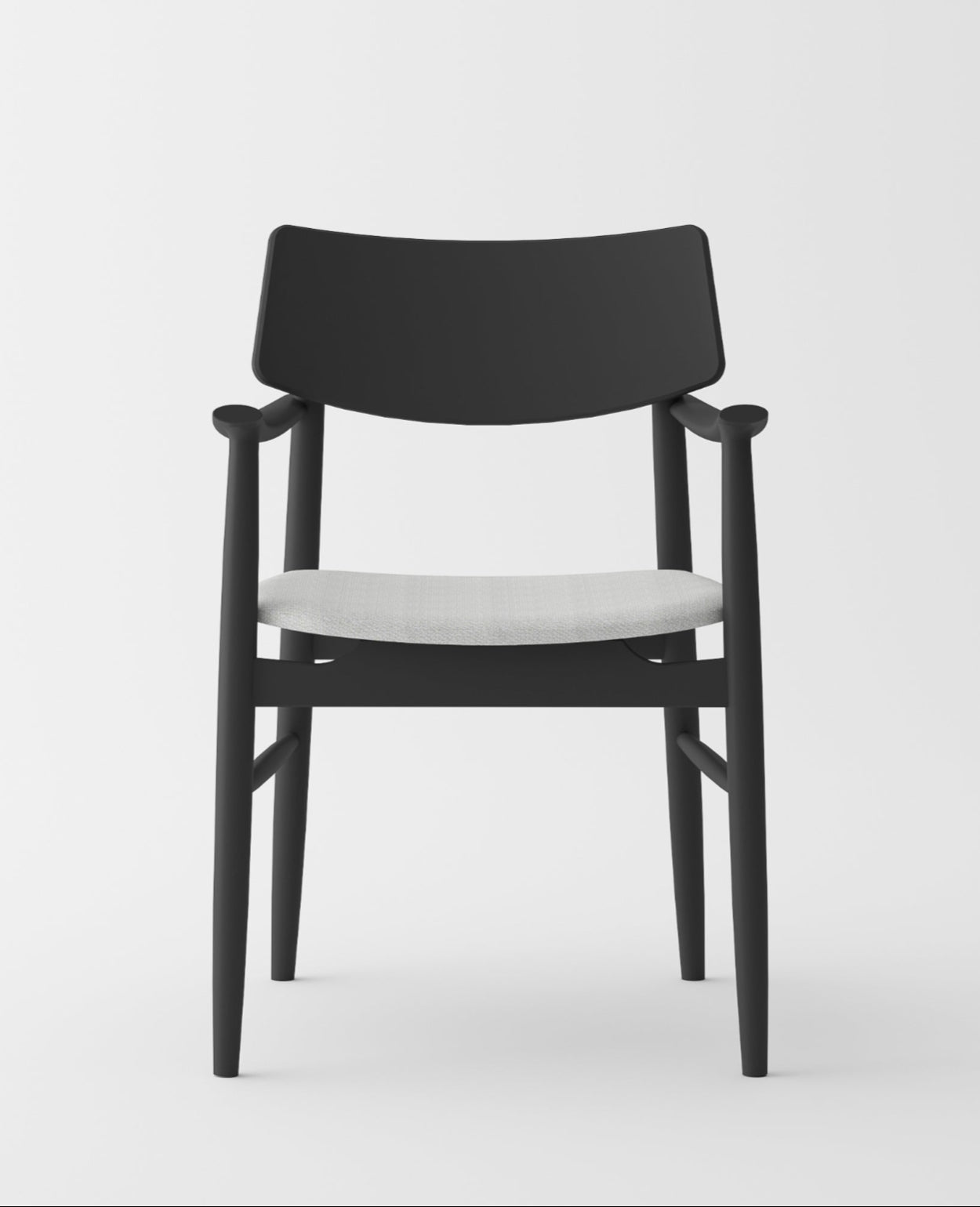 Linné Dining Chair — Sculpted Silhouette in Carbon Black