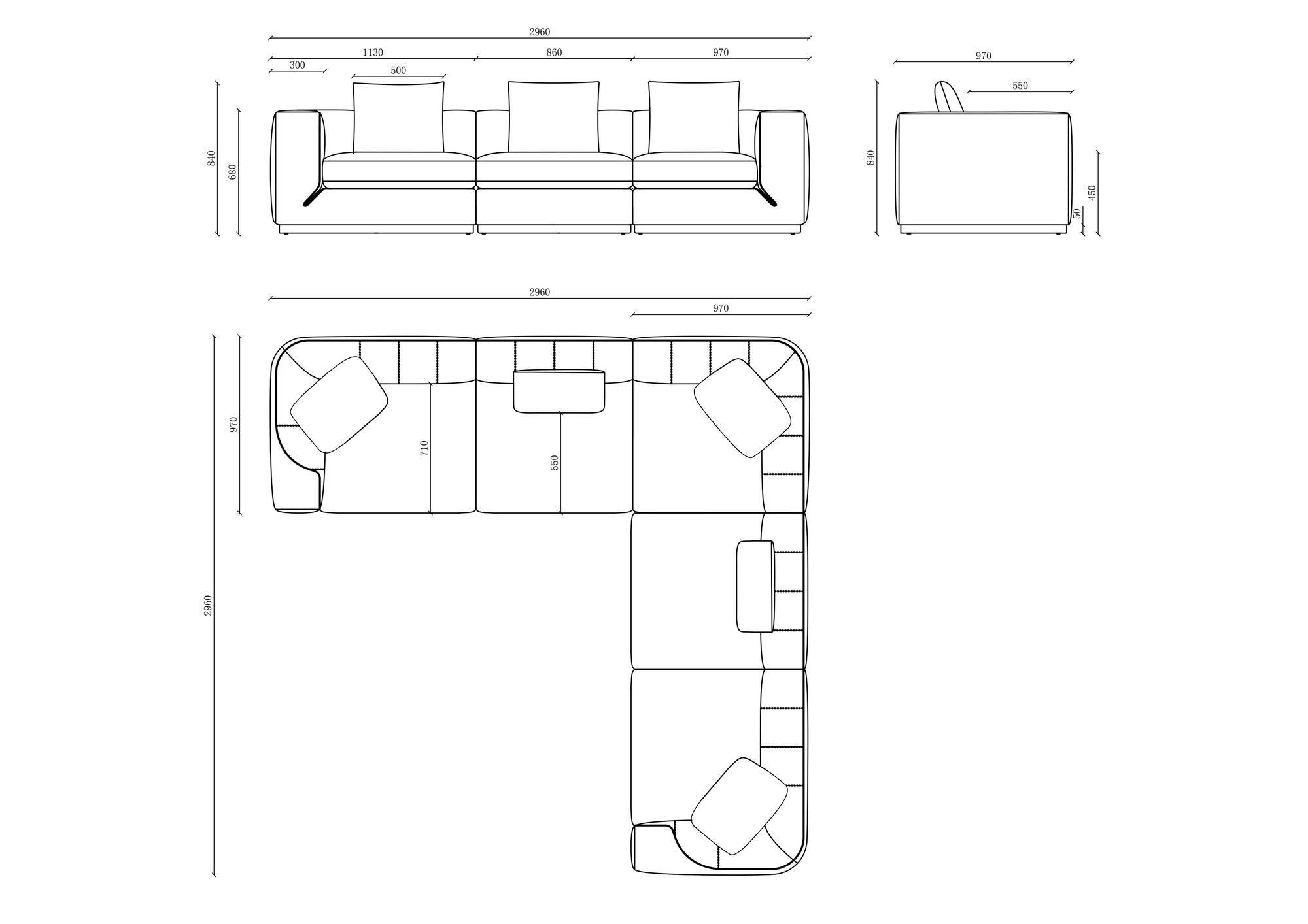 Maxwell Modular Sofa - 3.12m