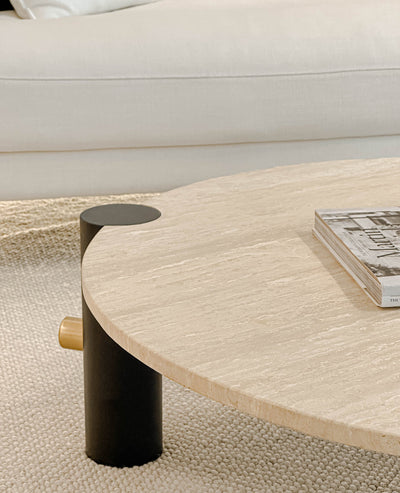 [NEW] Mayfair Round Travertine Coffee Table