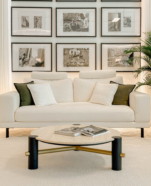 Mayfair Round Travertine Coffee Table