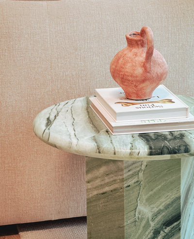 [NEW] Paloma Round Coffee Table - Shangrila Green Marble