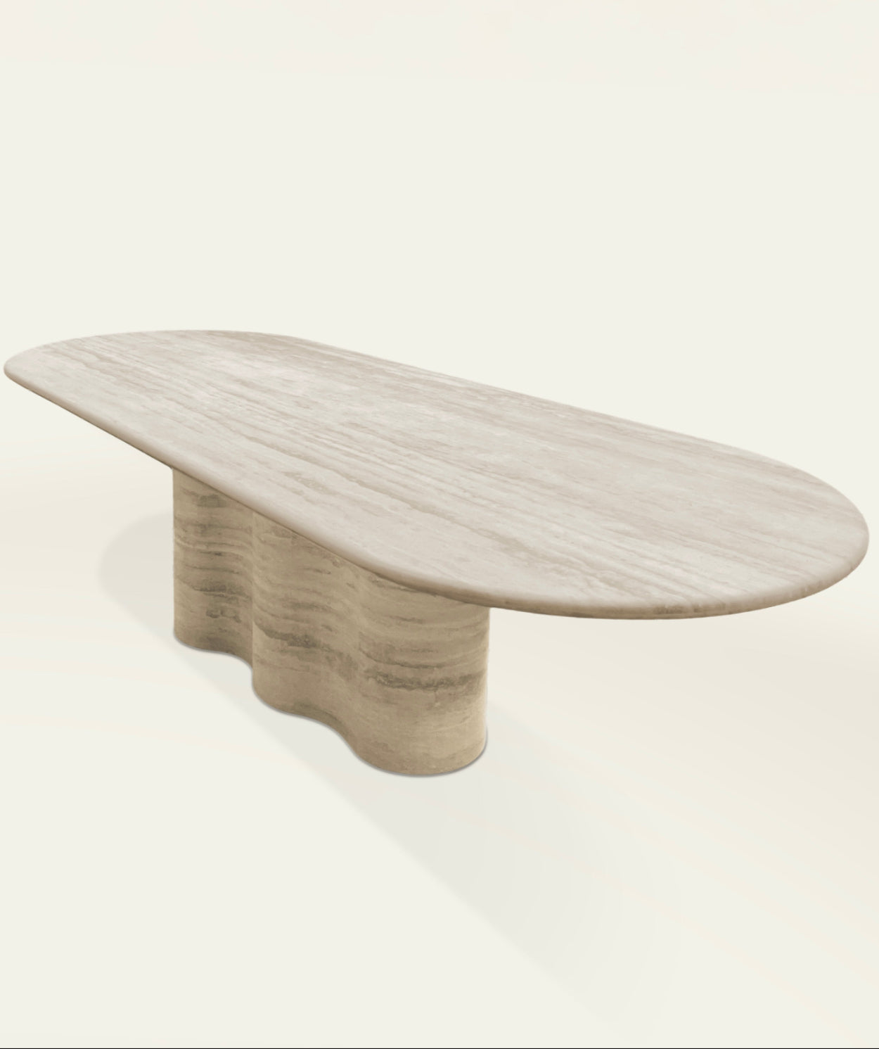 Rivage Travertine Dining Table – Sculptural Elegance for Modern Homes