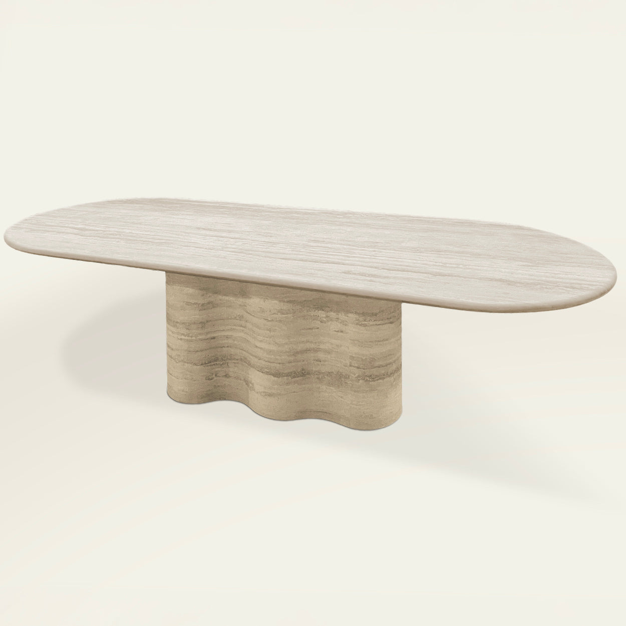 Rivage Travertine Dining Table – Sculptural Elegance for Modern Homes