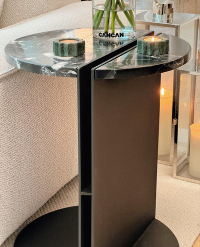 [NEW] Rivia Round Side Table - Black