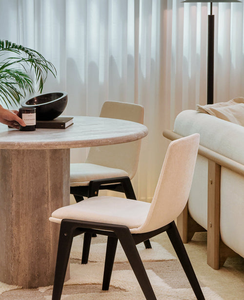 Sandro Silver Travertine Dining Table