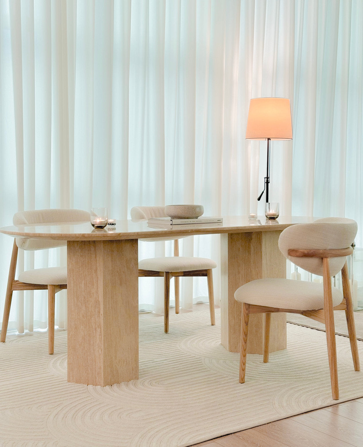 [NEW] Santos Travertine Dining Table