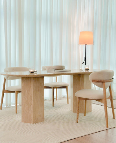 [NEW] Santos Travertine Dining Table