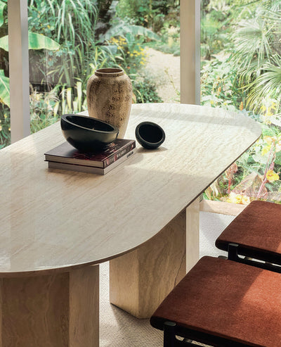 [NEW] Santos Travertine Dining Table