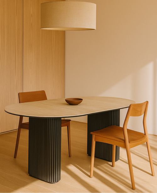 Thierry Dining Table – Travertine Look Ceramic Surface