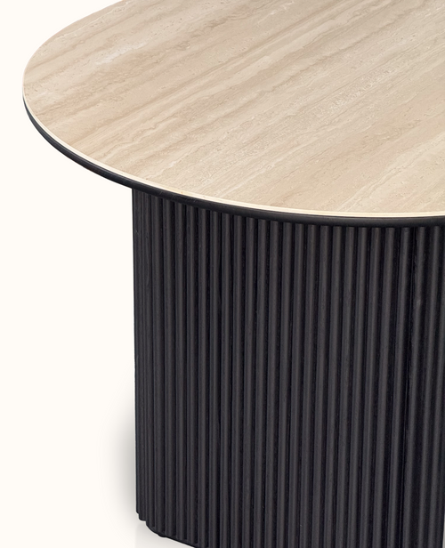 Thierry Dining Table – Travertine Look Ceramic Surface