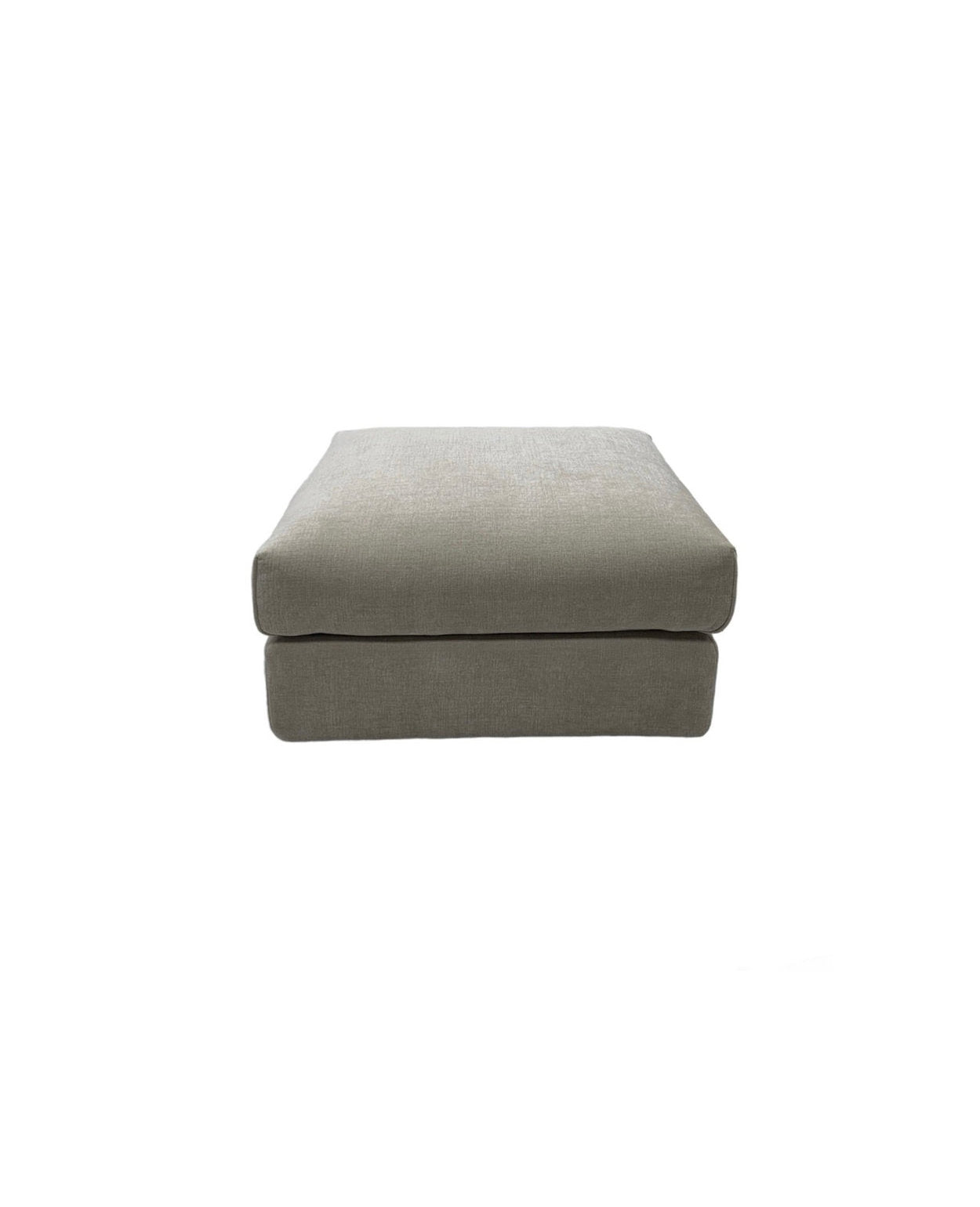 Gray ottoman on a white background