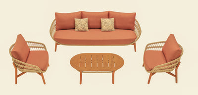 Vasca 4-Piece Outdoor Sofa & Lounge Chair Set