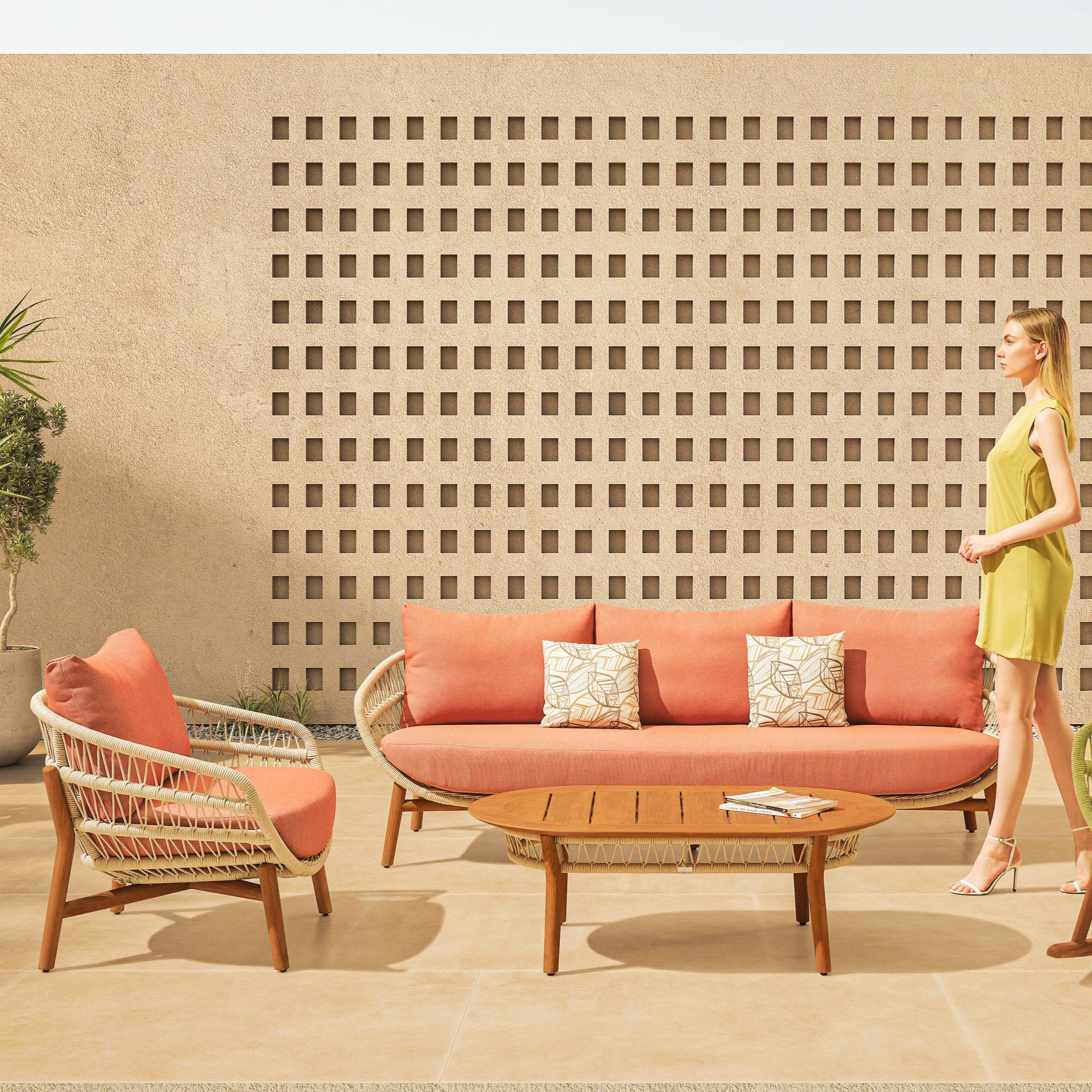 Vasca 4-Piece Outdoor Sofa & Lounge Chair Set