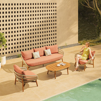 Vasca 4-Piece Outdoor Sofa & Lounge Chair Set