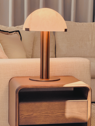 WAFT Side Table (Walnut) - Modern Wooden Nightstand with Storage