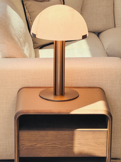 WAFT Side Table (Walnut) - Modern Wooden Nightstand with Storage