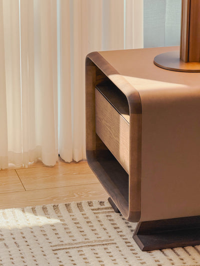 [NEW] WAFT Side Table - Modern Wooden Nightstand with Storage - Walnut