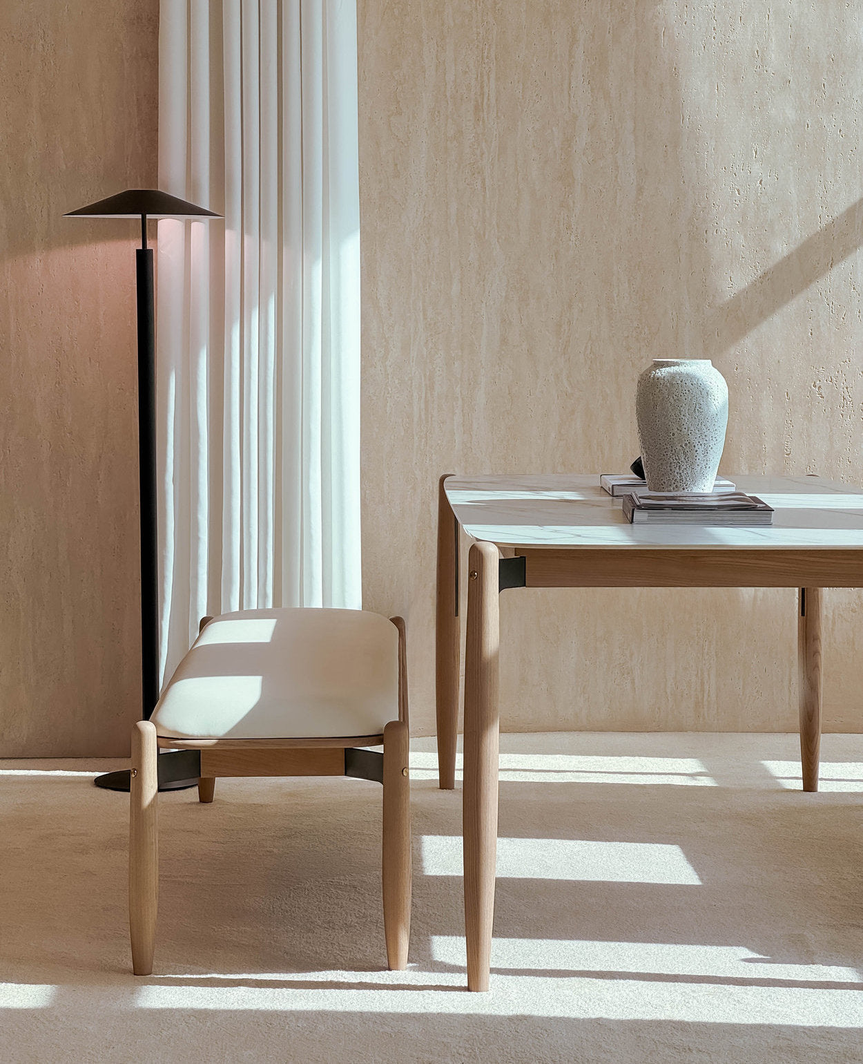 Walsh Dining Bench - Whitewash