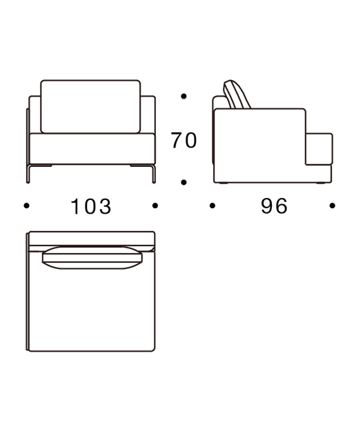 Cosmo Modular Sofa - 206 × 96cm