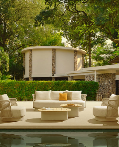 [NEW] AIO Outdoor Lounge Set – Design by Claudio Bellini with Teak & Rope Accents