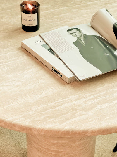 Kloss Travertine Round Dining Table