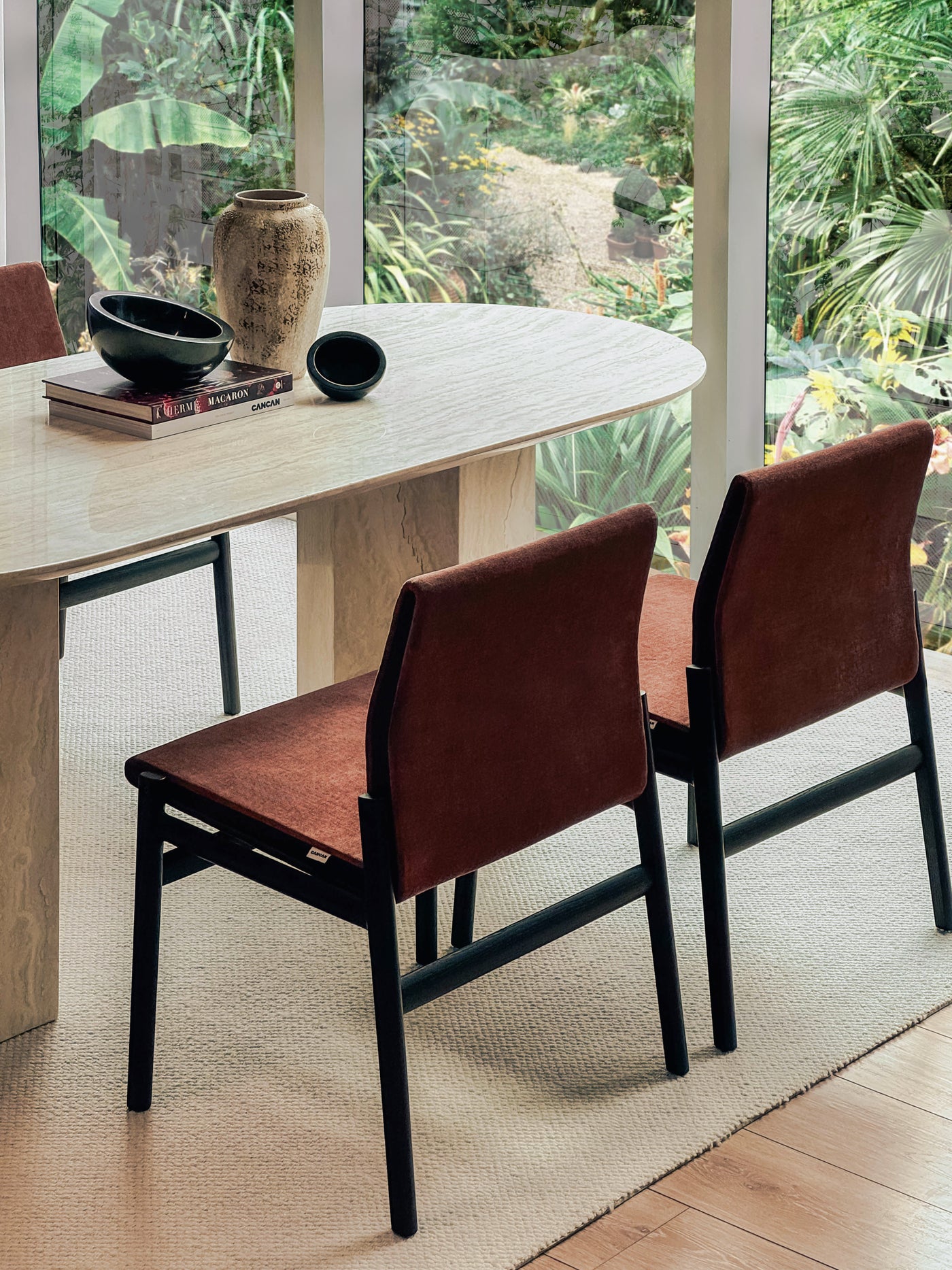 Santos Travertine Dining Table