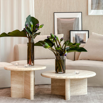 [NEW] Flair Travertine Coffee Table - Nesting Pair