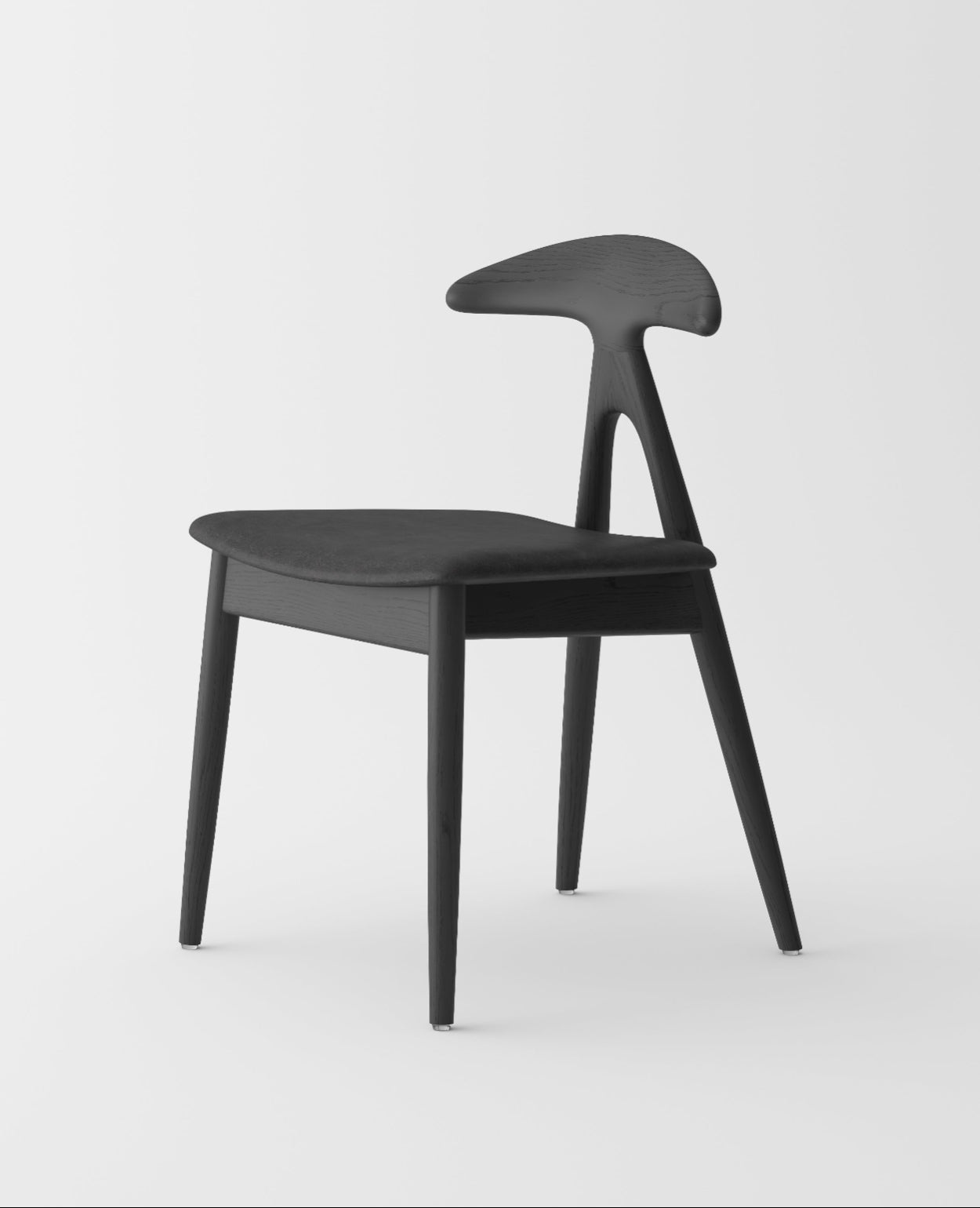 Forma Dining Chair – Sculpted Comfort in Architectural Form - Matte Black