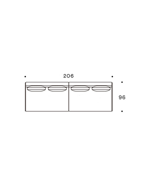 Cosmo Modular Sofa - 206 × 96cm