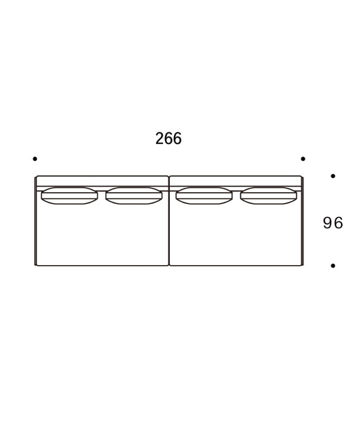 Cosmo Modular Sofa - 266 × 96cm