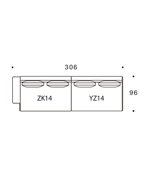 Cosmo Modular Sofa - 306 × 96cm