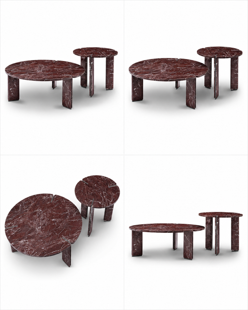 Pantheon Coffee Table - Rosso Levanto
