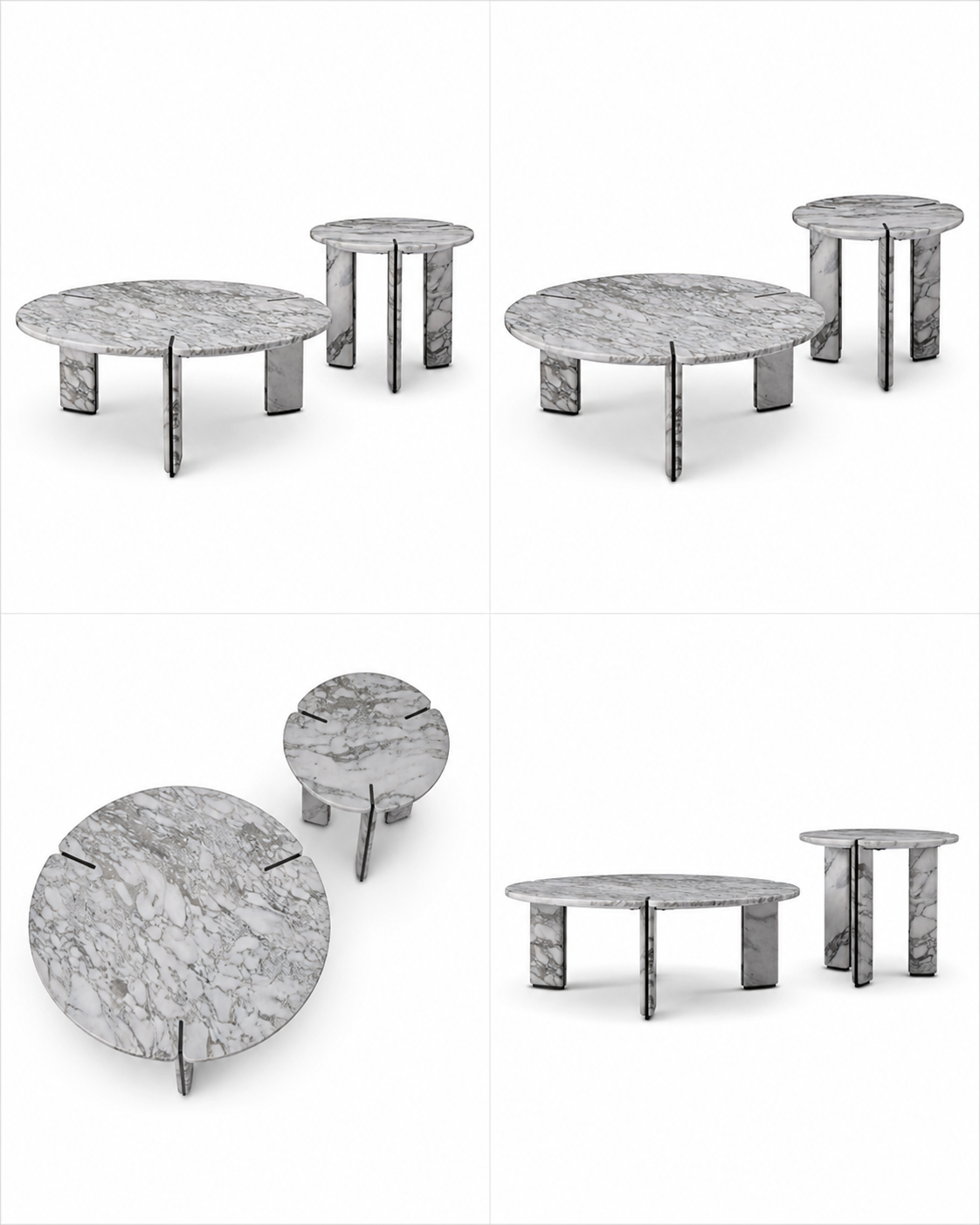 Pantheon Coffee Table - White Arabescato